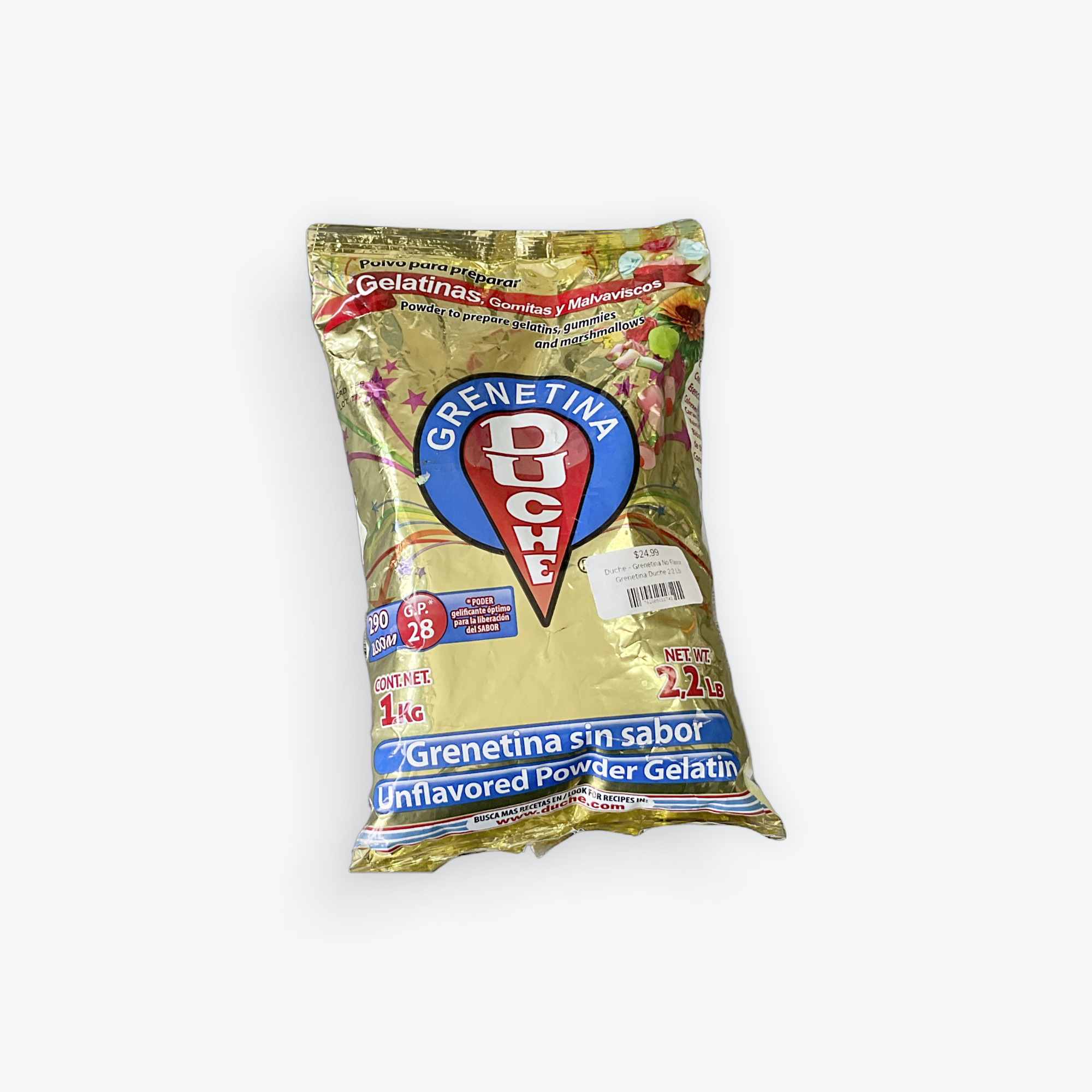 Duche Grenetina 1kg Duche Powder - 1 Kilogram (2.2 Lb) For Baking & Desserts Unflavored Gelatin-210749